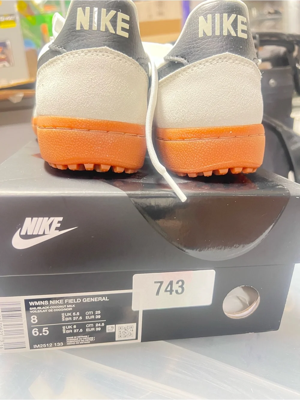 Nike Field General Women's Shoes (Sail/Coconut Milk/Gum Medium Brown/Black) Sz 8